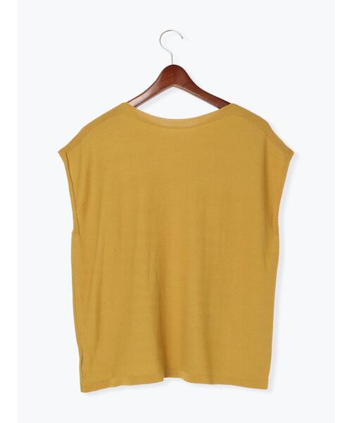 Te chichi TERRASSE（テチチテラス）の「ボートネックフレンチスリーブニット（ニット/セーター・レディース・ネイビー/グレー/マスタード・ﾌﾘ-）」の11枚目の写真