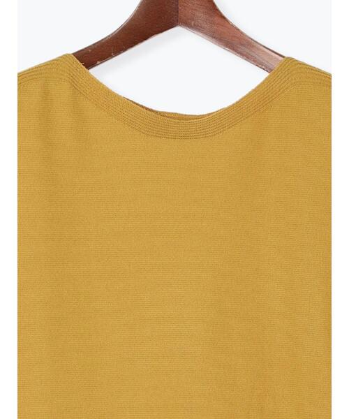 Te chichi TERRASSE（テチチテラス）の「ボートネックフレンチスリーブニット（ニット/セーター・レディース・ネイビー/グレー/マスタード・ﾌﾘ-）」の12枚目の写真