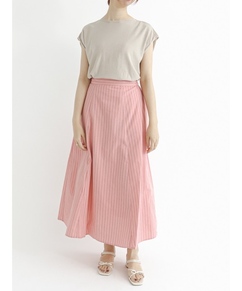 Te chichi TERRASSE（テチチテラス）の「ボートネックフレンチスリーブニット（ニット/セーター・レディース・ネイビー/グレー/マスタード・ﾌﾘ-）」の17枚目の写真