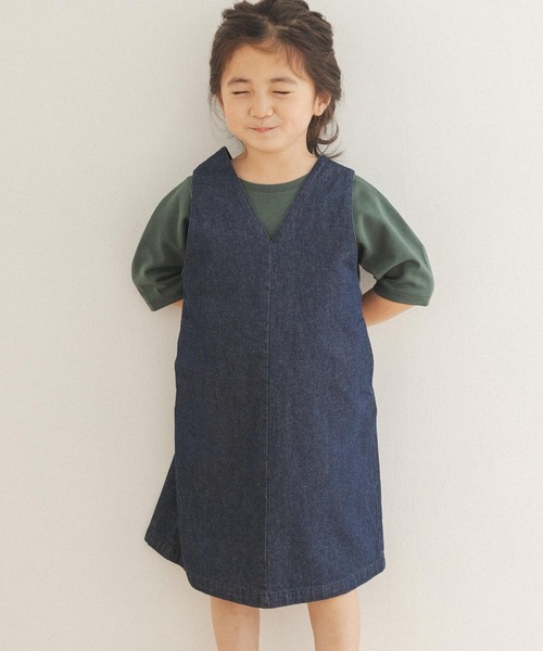 URBAN RESEARCH DOORS（アーバンリサーチドアーズ）の「『親子リンク』デニムジャンパースカート(KIDS)（ワンピース・キッズ・インディゴブルー/ブラック・105/120/135/150）」の12枚目の写真