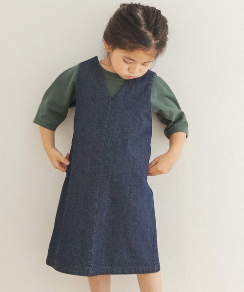 URBAN RESEARCH DOORS（アーバンリサーチドアーズ）の「『親子リンク』デニムジャンパースカート(KIDS)（ワンピース・キッズ・インディゴブルー/ブラック・105/120/135/150）」の11枚目の写真