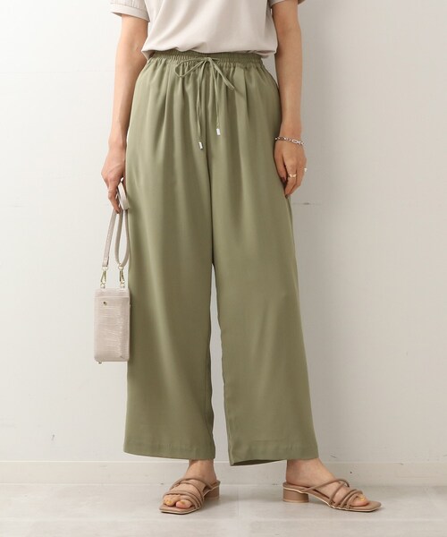 DRESKIP（ドレスキップ）の「◆【接触冷感/UV/セットアップ可】ドライタッチ イージーワイドパンツ（その他パンツ・レディース・ブラック/カーキ/ブルー/キャメル・02/03）」の7枚目の写真