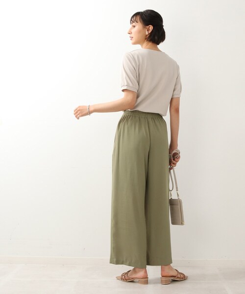 DRESKIP（ドレスキップ）の「◆【接触冷感/UV/セットアップ可】ドライタッチ イージーワイドパンツ（その他パンツ・レディース・ブラック/カーキ/ブルー/キャメル・02/03）」の21枚目の写真