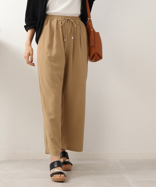 DRESKIP（ドレスキップ）の「◆【接触冷感/UV/セットアップ可】ドライタッチ イージーワイドパンツ（その他パンツ・レディース・ブラック/カーキ/ブルー/キャメル・02/03）」の12枚目の写真