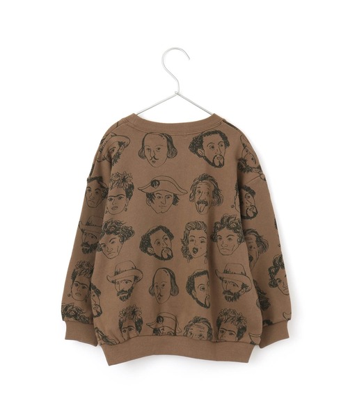 MAKE YOUR DAY(メイクユアデイ)の「えらい人総柄裏毛トレーナー■80~140cm(スウェット・キッズ・グレー/ミント/モカ・100/110/120/90/130/140/80)」の9枚目の写真