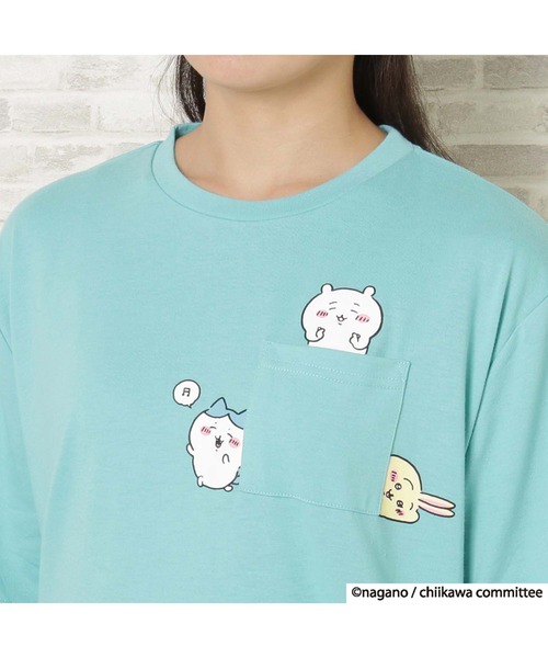 JEANS MATE（ジーンズメイト）の「【別注】ちいかわ　ラウントカットプリントTシャツ（Tシャツ/カットソー・レディース・ブラック/グリーン/ベージュ/パープル・FREE）」の3枚目の写真