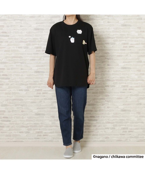 JEANS MATE（ジーンズメイト）の「【別注】ちいかわ　ラウントカットプリントTシャツ（Tシャツ/カットソー・レディース・ブラック/グリーン/ベージュ/パープル・FREE）」の8枚目の写真