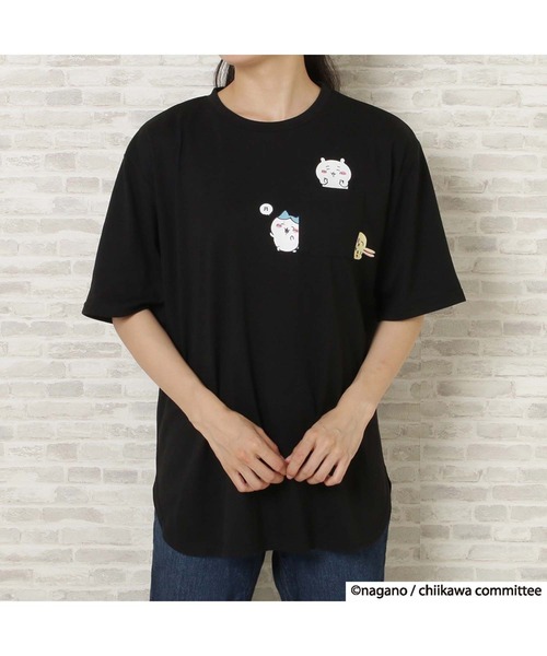 JEANS MATE（ジーンズメイト）の「【別注】ちいかわ　ラウントカットプリントTシャツ（Tシャツ/カットソー・レディース・ブラック/グリーン/ベージュ/パープル・FREE）」の10枚目の写真