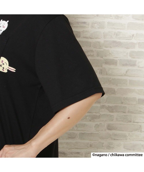 JEANS MATE（ジーンズメイト）の「【別注】ちいかわ　ラウントカットプリントTシャツ（Tシャツ/カットソー・レディース・ブラック/グリーン/ベージュ/パープル・FREE）」の13枚目の写真