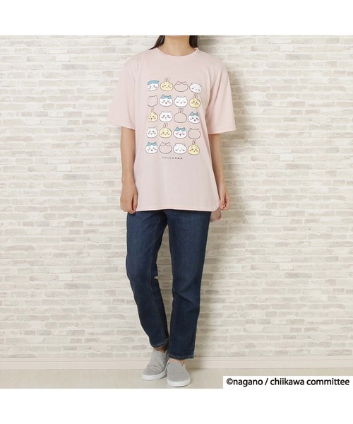 JEANS MATE（ジーンズメイト）の「【別注】ちいかわ　ラウントカットプリントTシャツ（Tシャツ/カットソー・レディース・ブラック/グリーン/ベージュ/パープル・FREE）」の21枚目の写真
