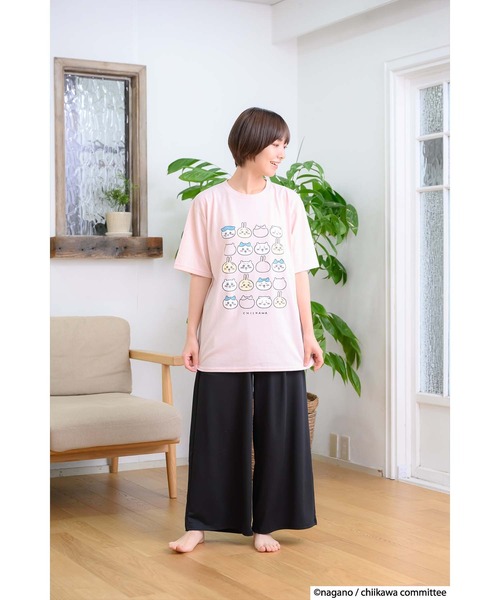 JEANS MATE（ジーンズメイト）の「【別注】ちいかわ　ラウントカットプリントTシャツ（Tシャツ/カットソー・レディース・ブラック/グリーン/ベージュ/パープル・FREE）」の18枚目の写真