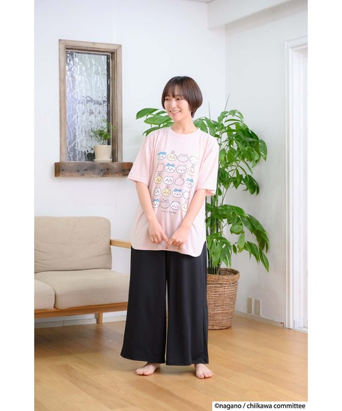 JEANS MATE（ジーンズメイト）の「【別注】ちいかわ　ラウントカットプリントTシャツ（Tシャツ/カットソー・レディース・ブラック/グリーン/ベージュ/パープル・FREE）」の19枚目の写真