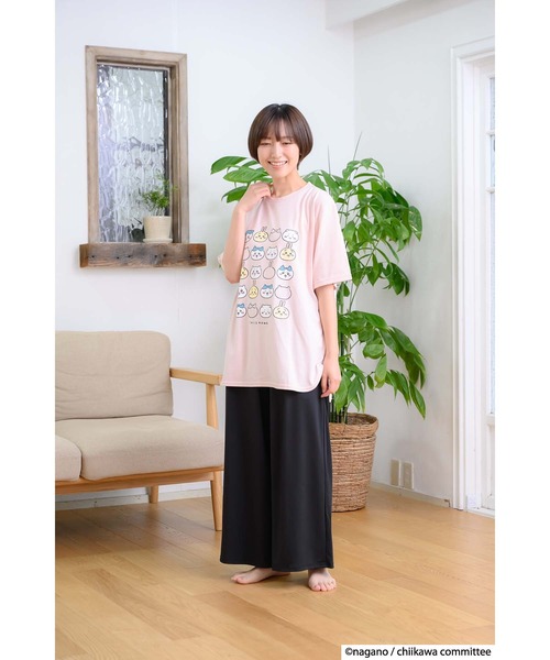 JEANS MATE（ジーンズメイト）の「【別注】ちいかわ　ラウントカットプリントTシャツ（Tシャツ/カットソー・レディース・ブラック/グリーン/ベージュ/パープル・FREE）」の20枚目の写真