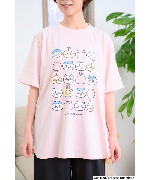 JEANS MATE（ジーンズメイト）の「【別注】ちいかわ　ラウントカットプリントTシャツ（Tシャツ/カットソー・レディース・ブラック/グリーン/ベージュ/パープル・FREE）」の22枚目の写真