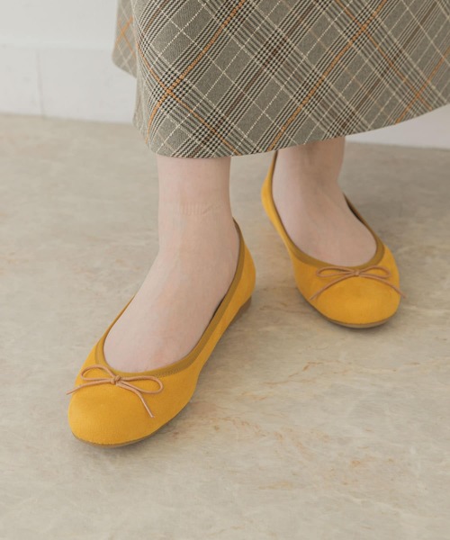 RODE SKO（ロデスコ）の「『MADE IN JAPAN』スエード調ベーシックバレエ（バレエシューズ・レディース・ブラック/アニマル/ベージュ系その他/オレンジ/マスタード・37/36/35/39/38）」の11枚目の写真