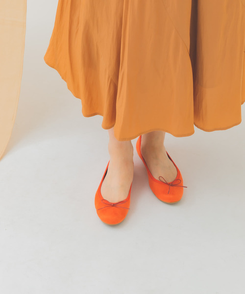 RODE SKO（ロデスコ）の「『MADE IN JAPAN』スエード調ベーシックバレエ（バレエシューズ・レディース・ブラック/アニマル/ベージュ系その他/オレンジ/マスタード・37/36/35/39/38）」の16枚目の写真
