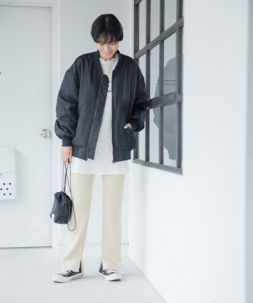 LEPSIM（レプシィム）の「12ゲージ満たされリブニットパンツ　295095（その他パンツ・レディース・グリーン/キナリ/ライム/ブラック/ブラウン・FREE）」の13枚目の写真