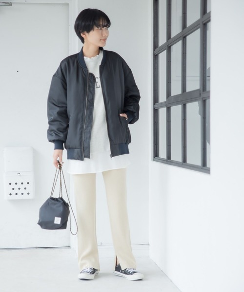 LEPSIM（レプシィム）の「12ゲージ満たされリブニットパンツ　295095（その他パンツ・レディース・グリーン/キナリ/ライム/ブラック/ブラウン・FREE）」の14枚目の写真