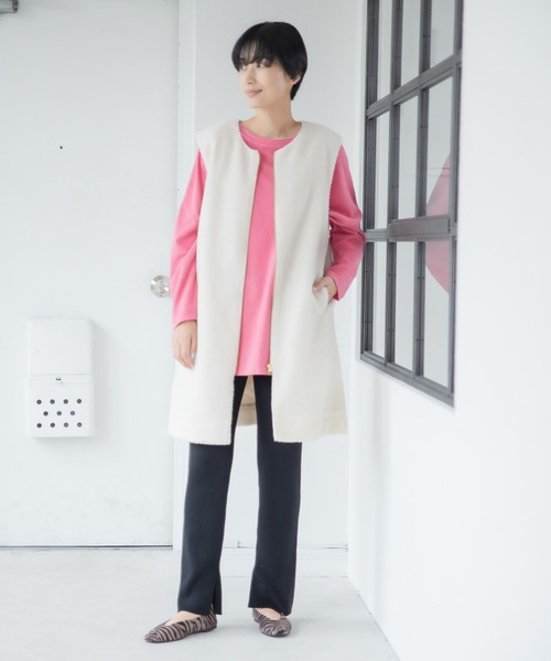 LEPSIM（レプシィム）の「12ゲージ満たされリブニットパンツ　295095（その他パンツ・レディース・グリーン/キナリ/ライム/ブラック/ブラウン・FREE）」の15枚目の写真