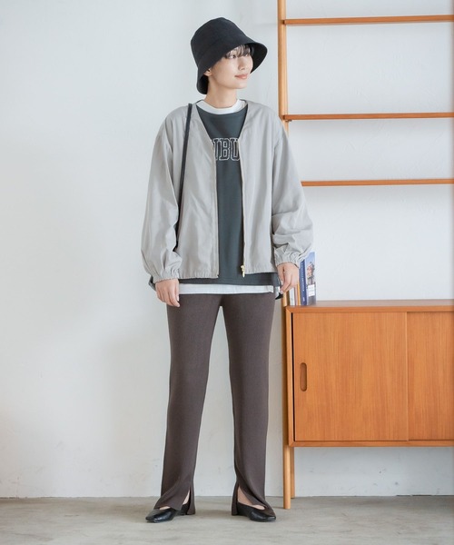 LEPSIM（レプシィム）の「12ゲージ満たされリブニットパンツ　295095（その他パンツ・レディース・グリーン/キナリ/ライム/ブラック/ブラウン・FREE）」の7枚目の写真