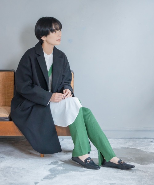 LEPSIM（レプシィム）の「12ゲージ満たされリブニットパンツ　295095（その他パンツ・レディース・グリーン/キナリ/ライム/ブラック/ブラウン・FREE）」の12枚目の写真