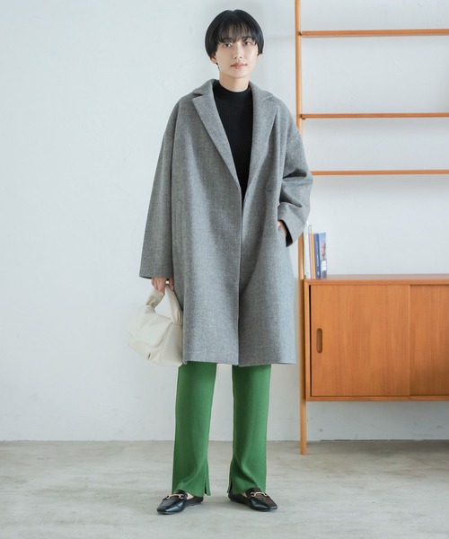 LEPSIM（レプシィム）の「12ゲージ満たされリブニットパンツ　295095（その他パンツ・レディース・グリーン/キナリ/ライム/ブラック/ブラウン・FREE）」の19枚目の写真