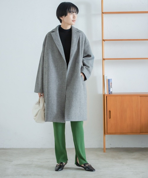 LEPSIM（レプシィム）の「12ゲージ満たされリブニットパンツ　295095（その他パンツ・レディース・グリーン/キナリ/ライム/ブラック/ブラウン・FREE）」の20枚目の写真