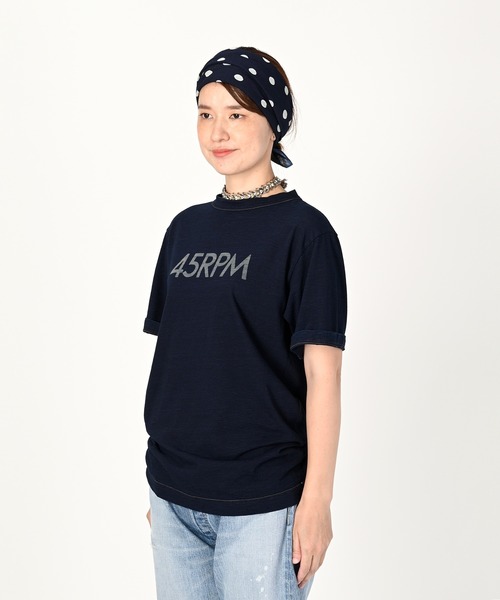 45Rフツラ大文字ロゴプリントの90845星Tシャツ: WOMEN｜45R