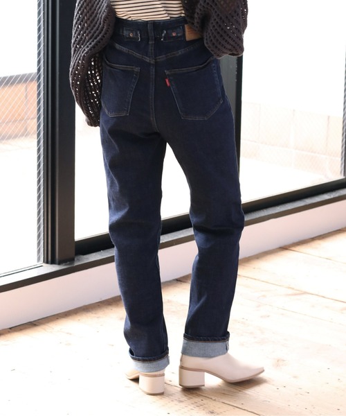 cepo（セポ）の「ハイライズタック デニムストレート（デニムパンツ・レディース・ネイビー/ブルー系2・S/M）」の8枚目の写真