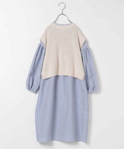 GLOBAL WORK（グローバルワーク）の「Vネックベストセットワンピース/295956（ワンピース・キッズ・ブラック/スカイブルー/グリーン系その他/ホワイト・120cm/100cm/130cm/150cm/110cm/160cm/140cm）」の20枚目の写真