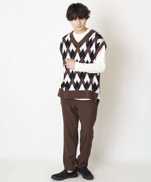 a.v.v(アーヴェヴェ)の「リライトイージーパンツ(セットアップ対応)(その他パンツ・メンズ・ダークブラウン/ブラック・46/50/48)」の5枚目の写真