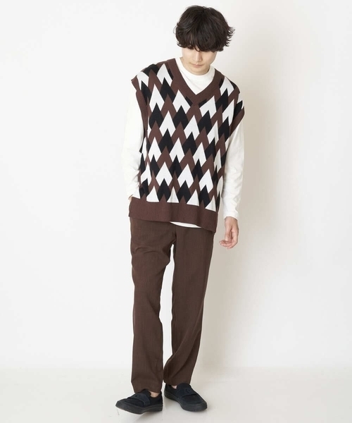 a.v.v(アーヴェヴェ)の「リライトイージーパンツ(セットアップ対応)(その他パンツ・メンズ・ダークブラウン/ブラック・46/50/48)」の6枚目の写真