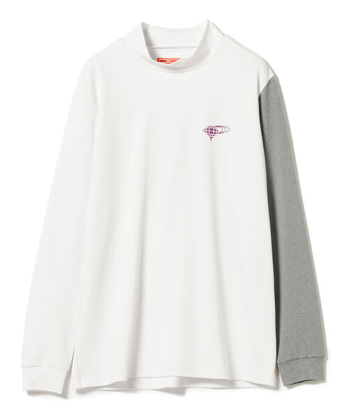 BEAMS GOLF ORANGE LABEL / マルチロゴ 配色モックネックシャツ