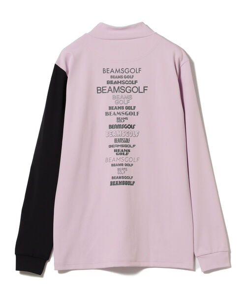 BEAMS GOLF ORANGE LABEL / マルチロゴ 配色モックネックシャツ