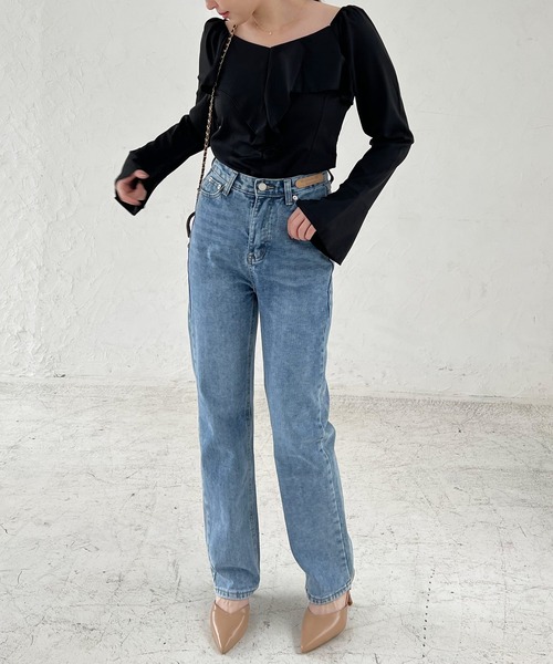 Lamoa（ラモア）の「Lamoa/ボリューム フリル ブラウス（シャツ/ブラウス・レディース・ブラック/アイボリー・MEDIUM/LARGE）」の15枚目の写真