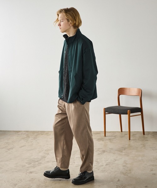 EMMA CLOTHES(エマクローズ)の「TRストレッチ ルーズスリーブ ボックスビッグシルエット ショートスタンドブルゾン EMMA CLOTHES(ブルゾン・メンズ・ミックスグレー/ブルー系その他/グリーン系その他・M/L)」の9枚目の写真