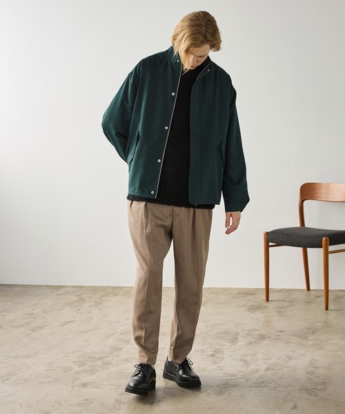 EMMA CLOTHES(エマクローズ)の「TRストレッチ ルーズスリーブ ボックスビッグシルエット ショートスタンドブルゾン EMMA CLOTHES(ブルゾン・メンズ・ミックスグレー/ブルー系その他/グリーン系その他・M/L)」の11枚目の写真