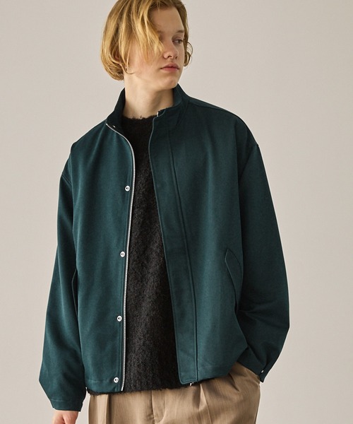 EMMA CLOTHES(エマクローズ)の「TRストレッチ ルーズスリーブ ボックスビッグシルエット ショートスタンドブルゾン EMMA CLOTHES(ブルゾン・メンズ・ミックスグレー/ブルー系その他/グリーン系その他・M/L)」の15枚目の写真