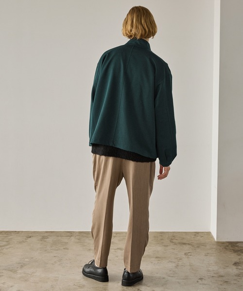 EMMA CLOTHES(エマクローズ)の「TRストレッチ ルーズスリーブ ボックスビッグシルエット ショートスタンドブルゾン EMMA CLOTHES(ブルゾン・メンズ・ミックスグレー/ブルー系その他/グリーン系その他・M/L)」の16枚目の写真