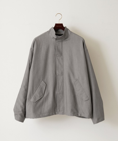 EMMA CLOTHES(エマクローズ)の「TRストレッチ ルーズスリーブ ボックスビッグシルエット ショートスタンドブルゾン EMMA CLOTHES(ブルゾン・メンズ・ミックスグレー/ブルー系その他/グリーン系その他・M/L)」の17枚目の写真