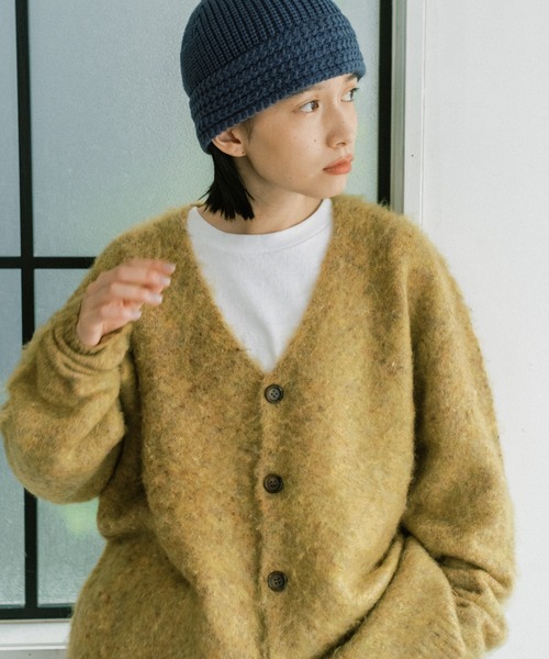 WHIMSIC(ウィムジック)の「【UNISEX】ミックスシャギーニットカーディガン(カーディガン/ボレロ・メンズ・ブラック/パープル/ピンク/イエロー/ブルー・FREE)」の18枚目の写真