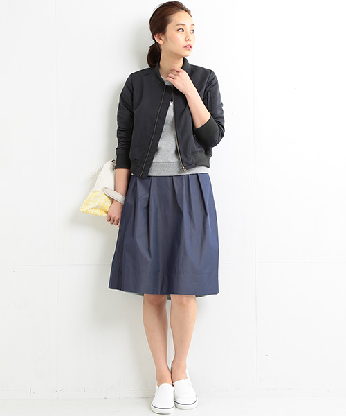 BEAMS LIGHTS Women's(ビームスライツ ウィメンズ)の「BEAMS LIGHTS / 撥水クロップド MA-1(ブルゾン・レディース・ブラック/オリーブ・36/38)」の16枚目の写真