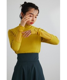 STYLEMIXER | シアーコンビネーションハイネックトップ(Tシャツ/カットソー)