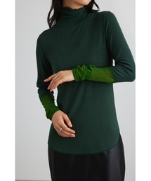 STYLEMIXER | シアーコンビネーションハイネックトップ(Tシャツ/カットソー)