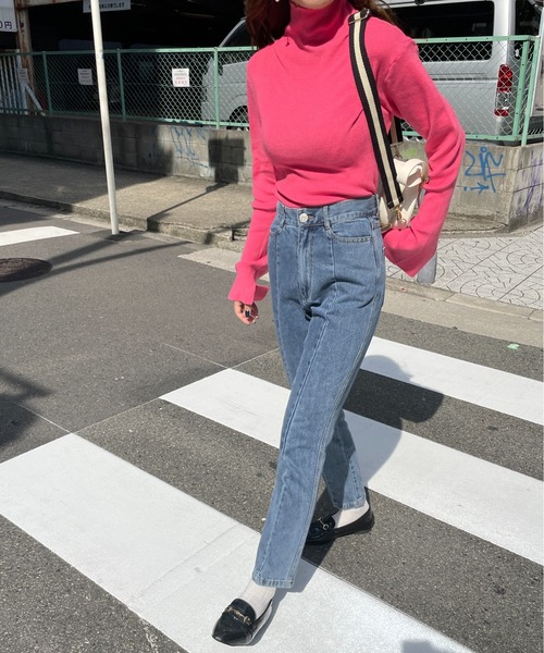 Meli rich(メリーリッチ)の「フレアスリーブニットプルオーバー(ニット/セーター・レディース・ピンク/オレンジ/ブルー/キャメル/ケリー/ブラック系/アイボリー系・FREE)」の10枚目の写真