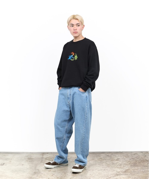 HUF（ハフ）の「FRENEMIES CREW / HUF フリースクルー スウェット（スウェット・メンズ・アッシュグレー/ブラック・SMALL/MEDIUM/LARGE/X-LARGE/XX-LARGE）」の4枚目の写真