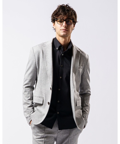 wjk(ダヴルジェイケイ)の「smart jacket(テーラードジャケット・メンズ・ブラック/ホワイト×ライトグレー/トップグレー・SMALL/MEDIUM/LARGE/X-LARGE)」の3枚目の写真
