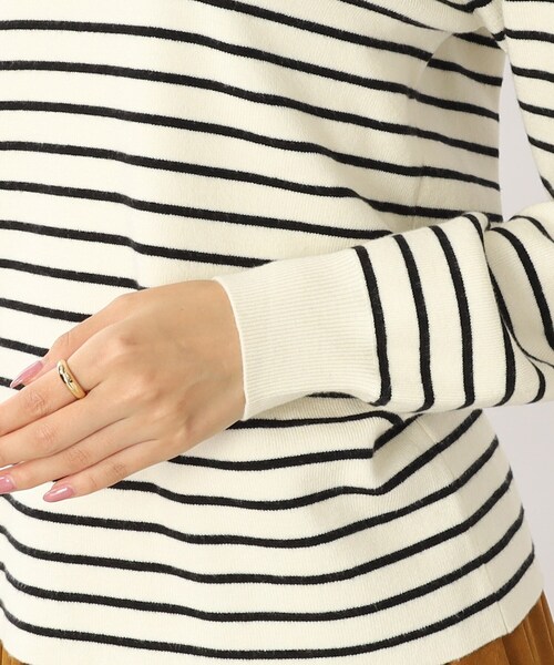 DRESKIP（ドレスキップ）の「◆【洗える】首元柔らかシルエット！ハ－トネックニット（ニット/セーター・レディース・ベージュ/グリーン/ピンク系/ブラック/ホワイト系5/ネイビー系2・02/03/04）」の12枚目の写真