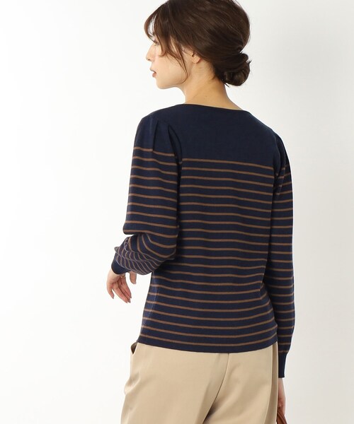 DRESKIP（ドレスキップ）の「◆【洗える】首元柔らかシルエット！ハ－トネックニット（ニット/セーター・レディース・ベージュ/グリーン/ピンク系/ブラック/ホワイト系5/ネイビー系2・02/03/04）」の15枚目の写真