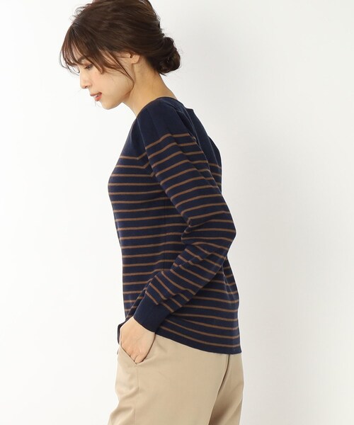 DRESKIP（ドレスキップ）の「◆【洗える】首元柔らかシルエット！ハ－トネックニット（ニット/セーター・レディース・ベージュ/グリーン/ピンク系/ブラック/ホワイト系5/ネイビー系2・02/03/04）」の20枚目の写真